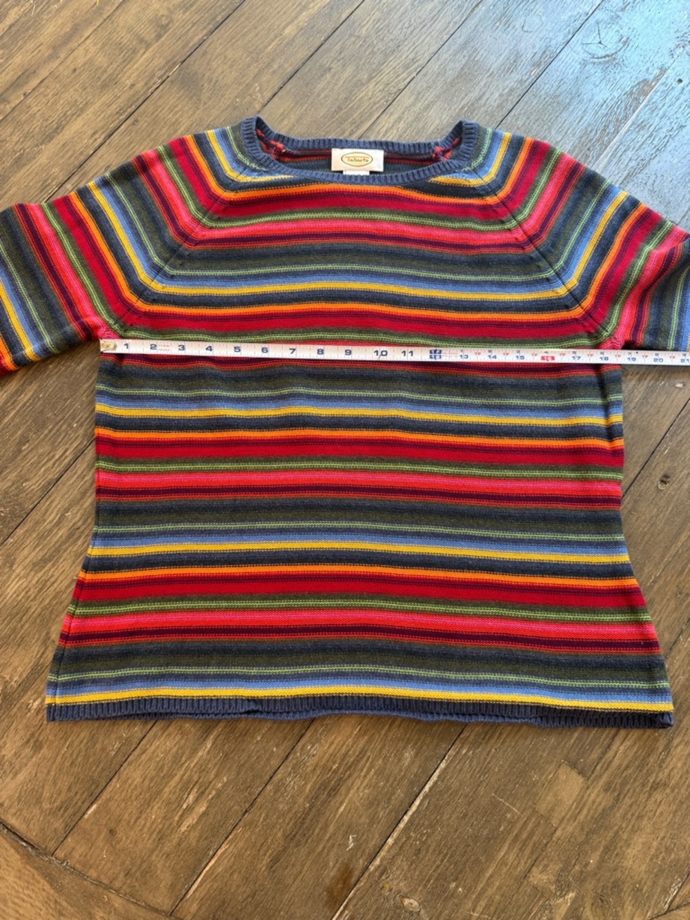 Talbots Multicolor Striped Crewneck Sweater Size Large - Picture 9 of 10